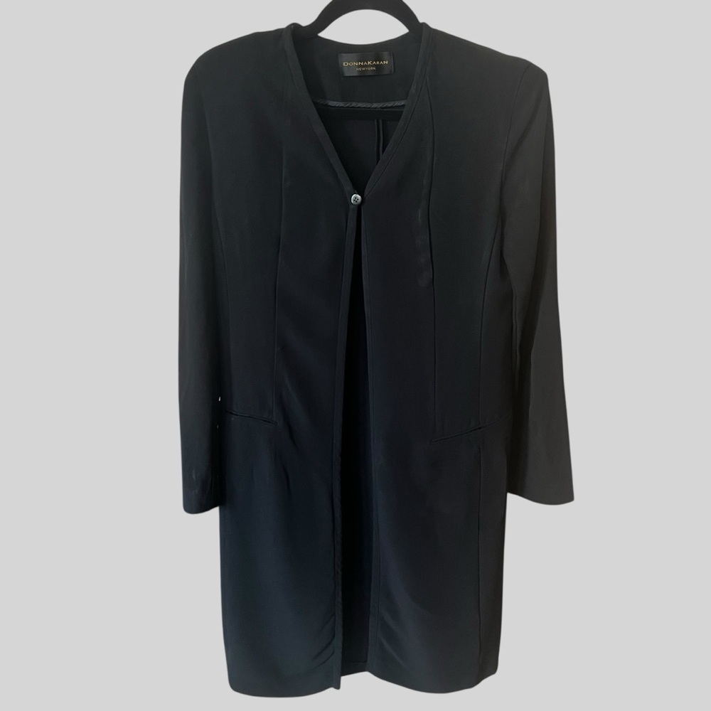 DONNA KARAN Vintage Black Label Open Coat.